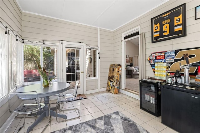 3072 Oaktree Ln, Duluth, GA 30096 - sunroom / solarium featuring beverage cooler, plenty of natural light, and french doors