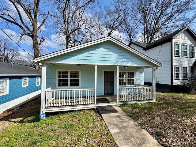 bungalow-style home featuring a porch