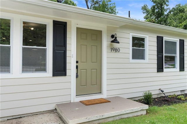 view of doorway to property