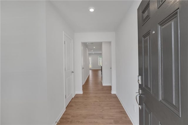 323 Rolling Green Rd, Adairsville, GA 30103 - hall featuring light wood-style flooring and recessed lighting