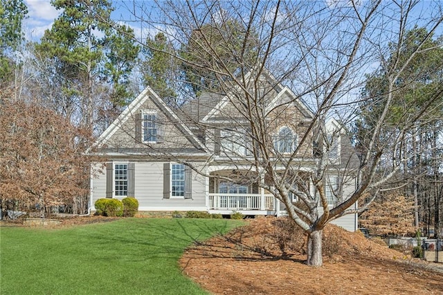 view of front property with a front yard