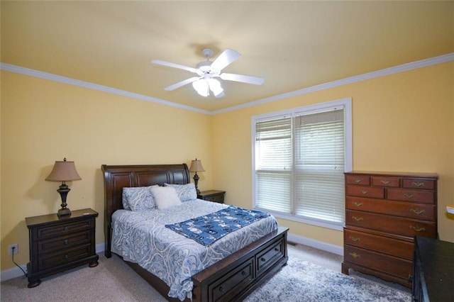 3423 Mulberry Lane Ct, Dacula, GA 30019 - bedroom featuring carpet, crown molding, and ceiling fan