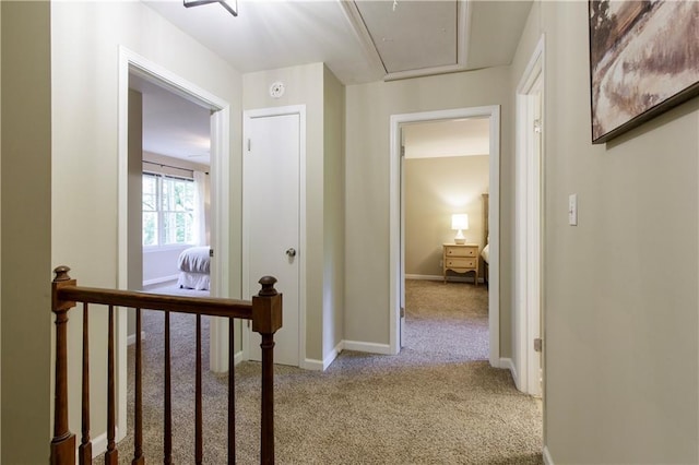 3719 Northbrook Ct, Atlanta, GA 30340 - hallway with attic access, carpet, and baseboards