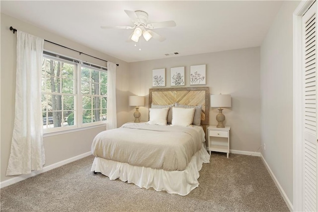 3719 Northbrook Ct, Atlanta, GA 30340 - bedroom with baseboards, carpet floors, and ceiling fan