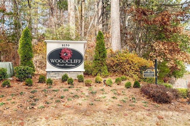 view of community sign