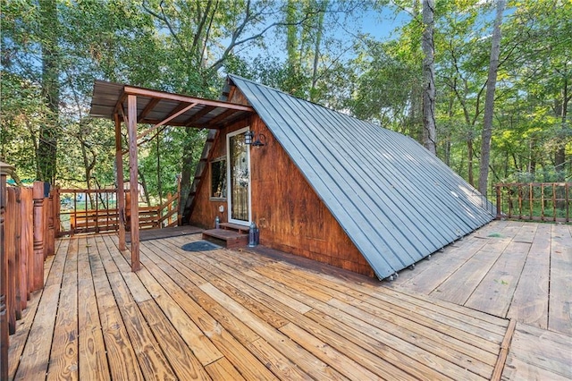 view of wooden deck