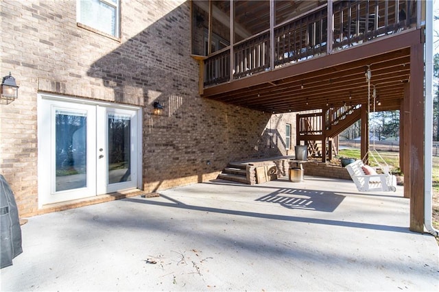 view of patio with french doors