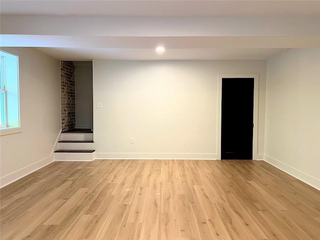 interior space featuring light wood-type flooring