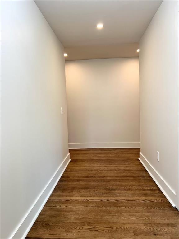 interior space featuring dark hardwood / wood-style floors