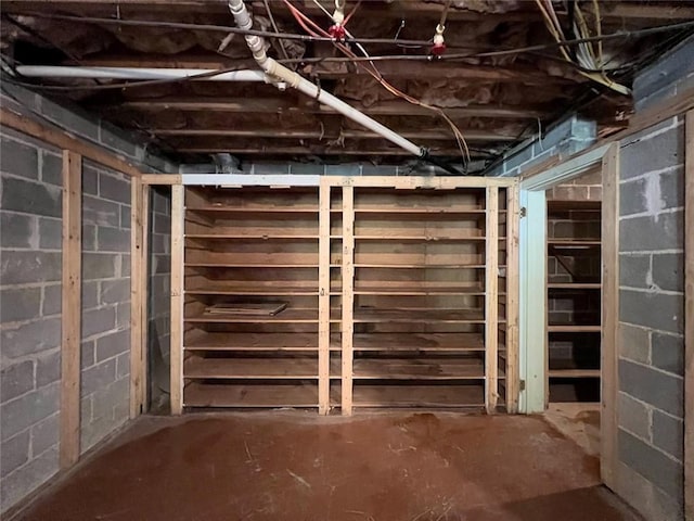 view of basement