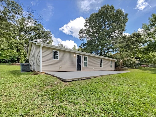 89 Elsberry Rd, Dallas, GA 30157 - back of house featuring a patio area, central air condition unit, and a lawn