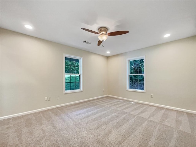 89 Elsberry Rd, Dallas, GA 30157 - carpeted empty room featuring a ceiling fan, baseboards, and recessed lighting