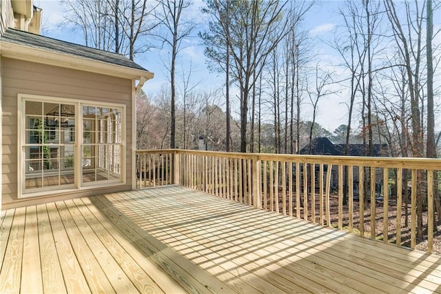 view of wooden deck