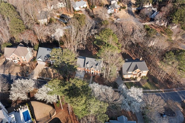 bird's eye view with a residential view