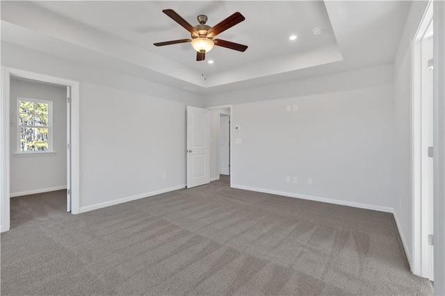 16 Grove Pointe Way SE, Cartersville, GA 30120 - unfurnished bedroom with carpet floors, baseboards, a tray ceiling, and recessed lighting
