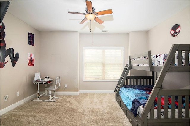 3631 Guinevere Trce, Douglasville, GA 30135 - bedroom featuring carpet floors, baseboards, and a ceiling fan