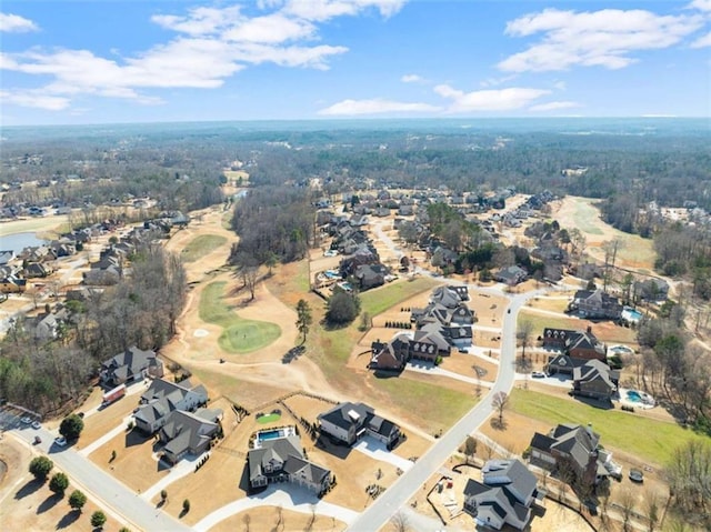 aerial view featuring a residential view