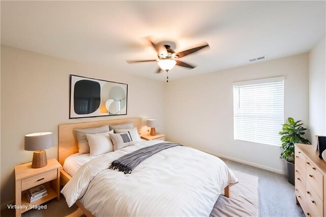249 Creekview Way, Dallas, GA 30132 - bedroom featuring baseboards, carpet floors, and ceiling fan
