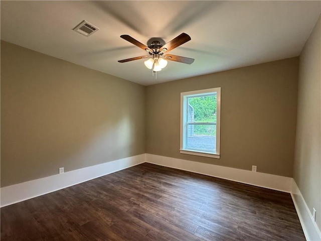 8245 Pleasant Grove Cir, Gainesville, GA 30506 - empty room featuring baseboards, dark wood-style flooring, and ceiling fan