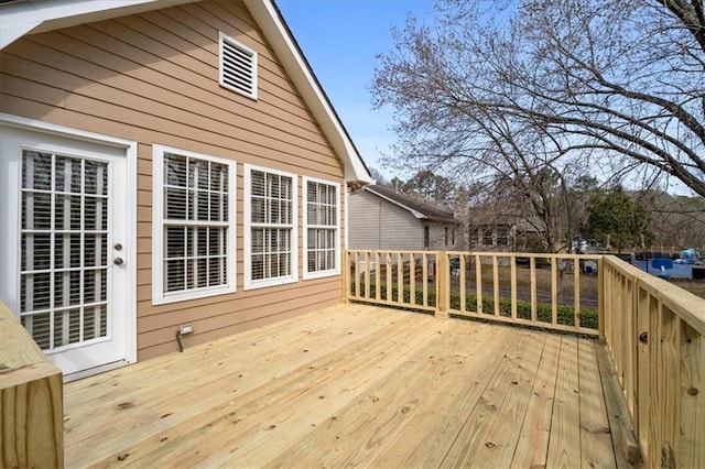 view of wooden deck