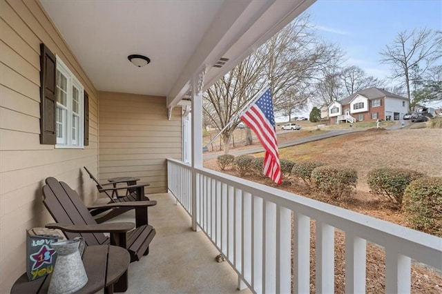 balcony with covered porch