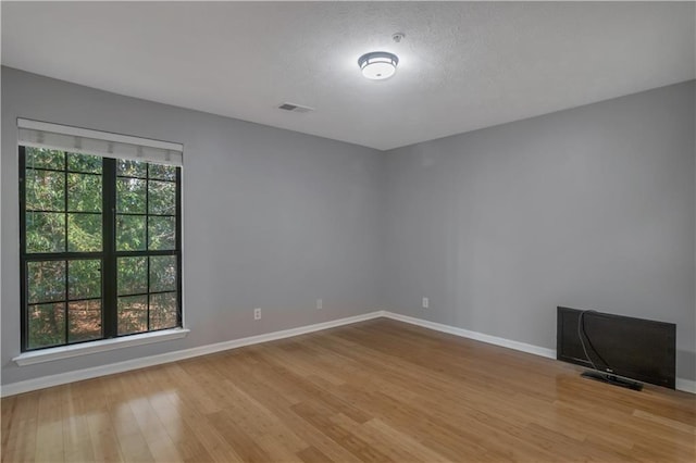 spare room with plenty of natural light and light wood-type flooring