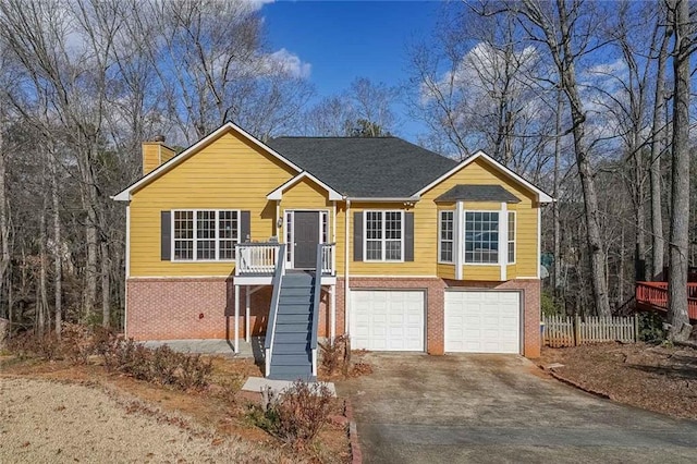 view of front of house featuring a garage