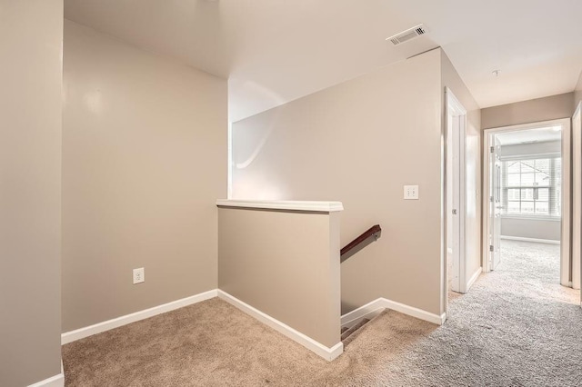 stairs with carpet floors