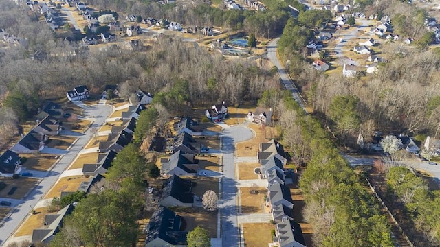 aerial view with a residential view