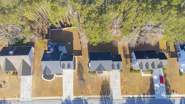 aerial view with a residential view