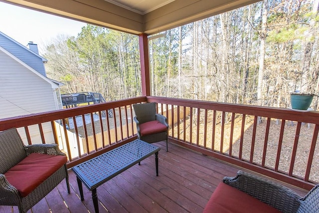 view of wooden terrace