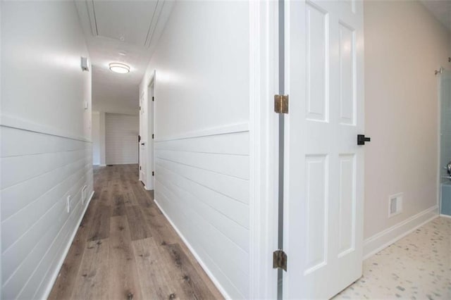 280 Hitchcock Rd, Dallas, GA 30157 - corridor featuring attic access and light wood-type flooring