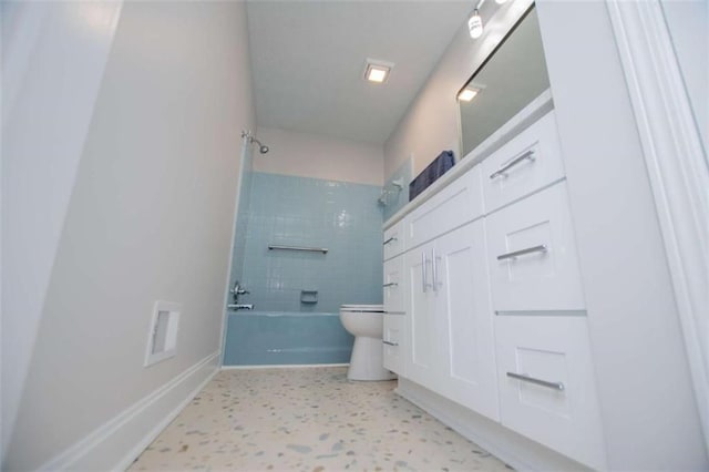 280 Hitchcock Rd, Dallas, GA 30157 - bathroom with toilet, bathing tub / shower combination, vanity, and baseboards