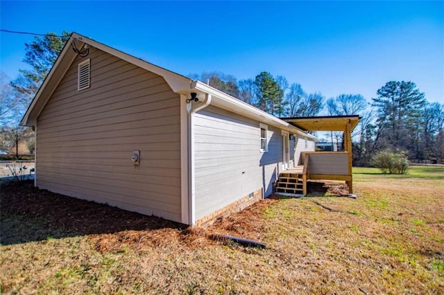 280 Hitchcock Rd, Dallas, GA 30157 - view of property exterior featuring a deck, crawl space, and a yard