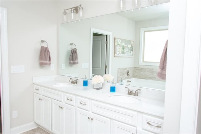 2159 Holland Creek Ln, Buford, GA 30519 - bathroom featuring double vanity and a bath