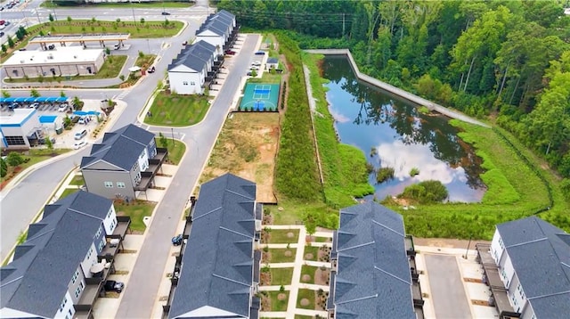 27 Cobalt Ln Unit 77, Newnan, GA 30265 - aerial perspective of suburban area with a heavily wooded area and a nearby body of water