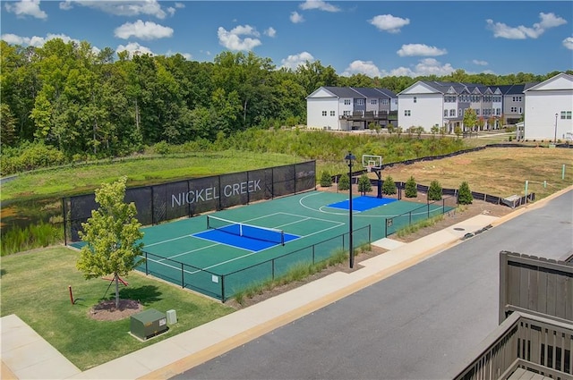 27 Cobalt Ln Unit 77, Newnan, GA 30265 - view of basketball court featuring community basketball court, a residential view, and a tennis court
