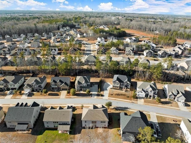 bird's eye view with a residential view