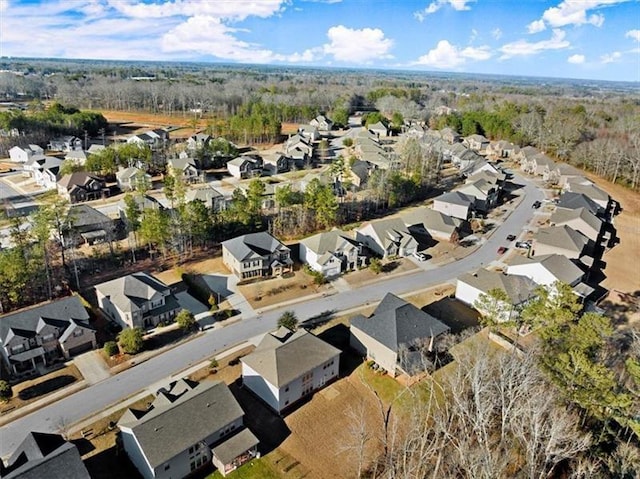 bird's eye view with a residential view