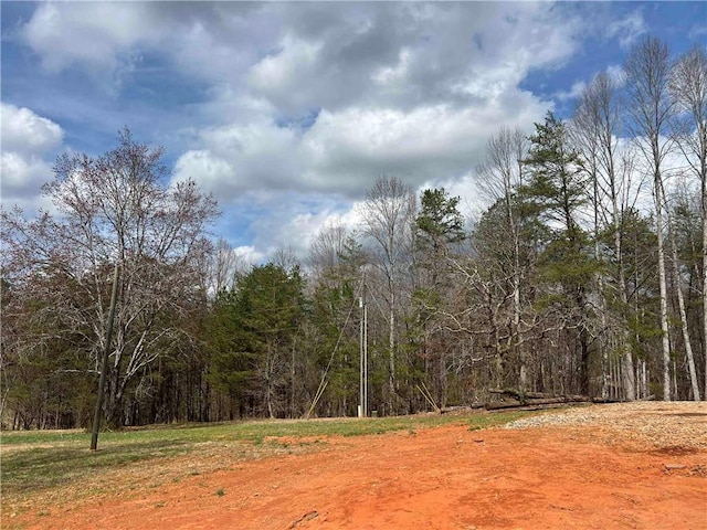 view of landscape featuring a view of trees