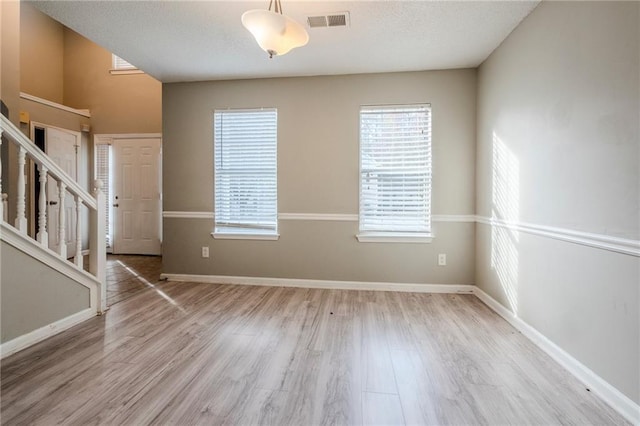 empty room featuring light hardwood / wood-style flooring