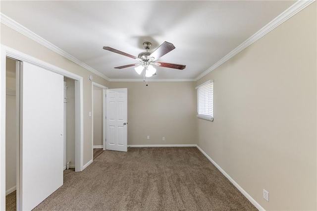 2363 Dabney Ter, Atlanta, GA 30344 - unfurnished bedroom featuring carpet flooring, ceiling fan, and ornamental molding