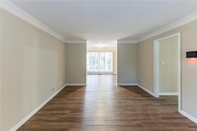 2363 Dabney Ter, Atlanta, GA 30344 - unfurnished room with dark wood-type flooring and ornamental molding