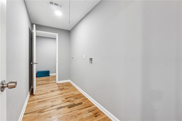 hall featuring hardwood / wood-style flooring