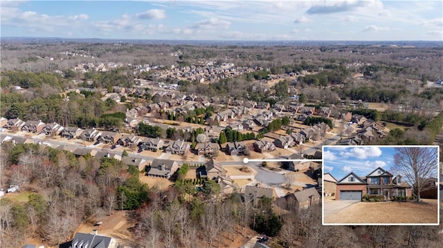 birds eye view of property featuring a residential view