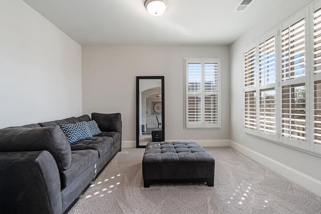 view of carpeted living room