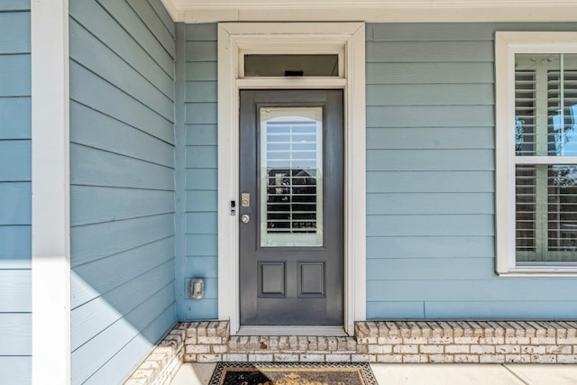 view of doorway to property