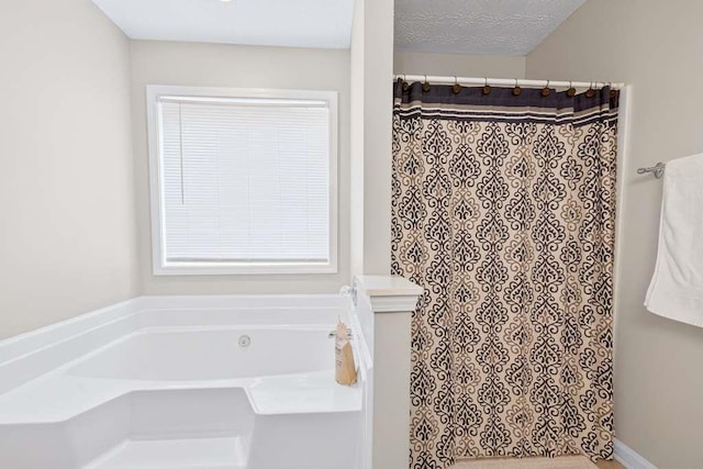 734 Evergreen Dr, Winder, GA 30680 - full bath with a garden tub and a shower with curtain