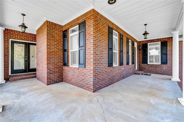 view of patio featuring covered porch