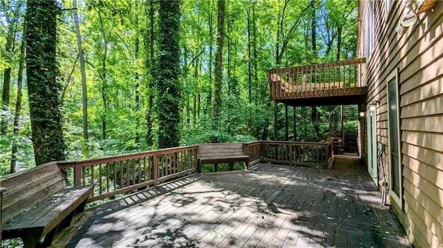 3246 Able Ct, Marietta, GA 30062 - deck with a forest view